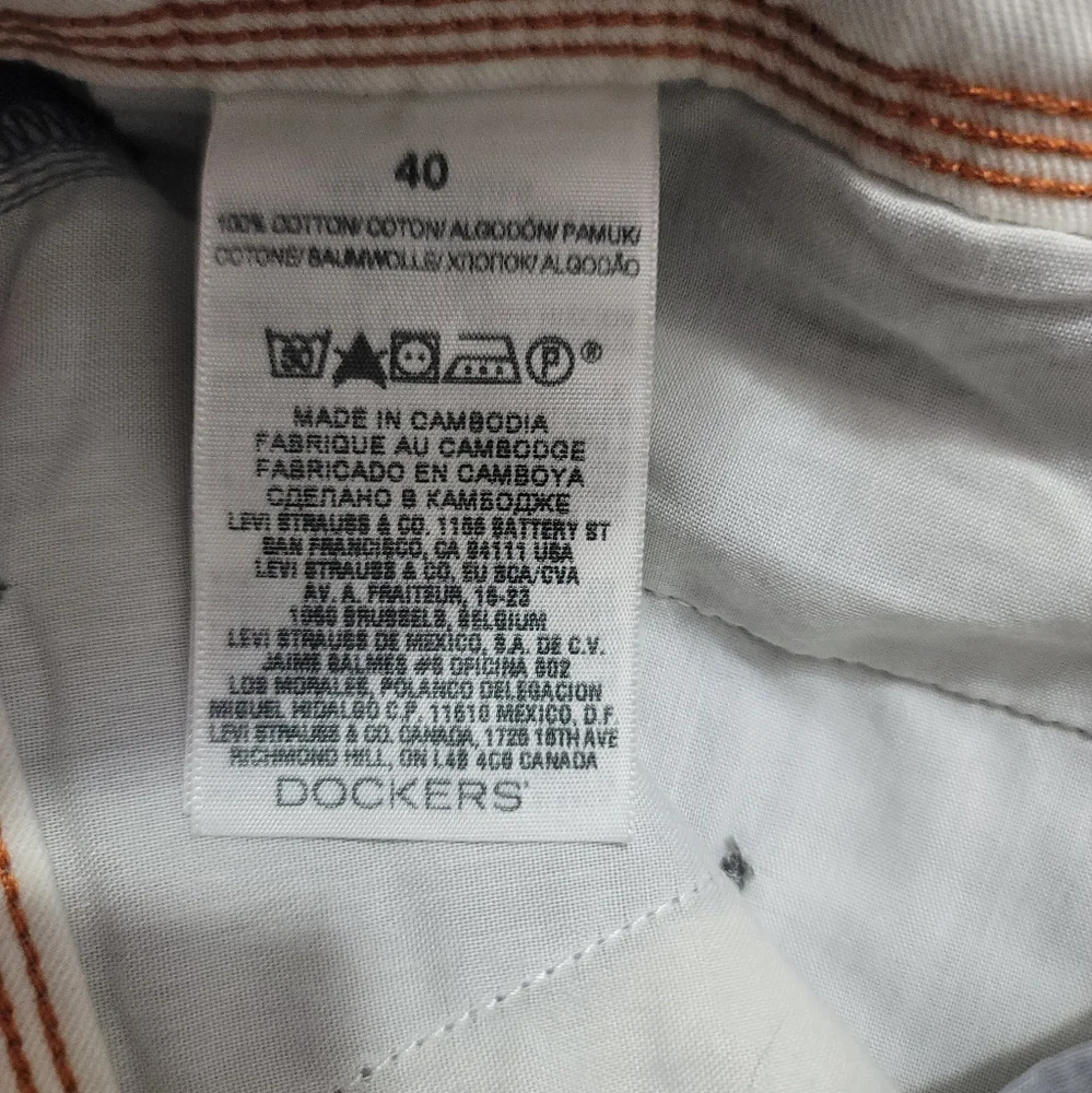 Dockers Flat Front Shorts Straight Fit Men's‎ Size 40 Gray NWT